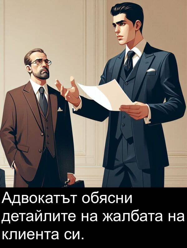 жалбата: Адвокатът обясни детайлите на жалбата на клиента си.