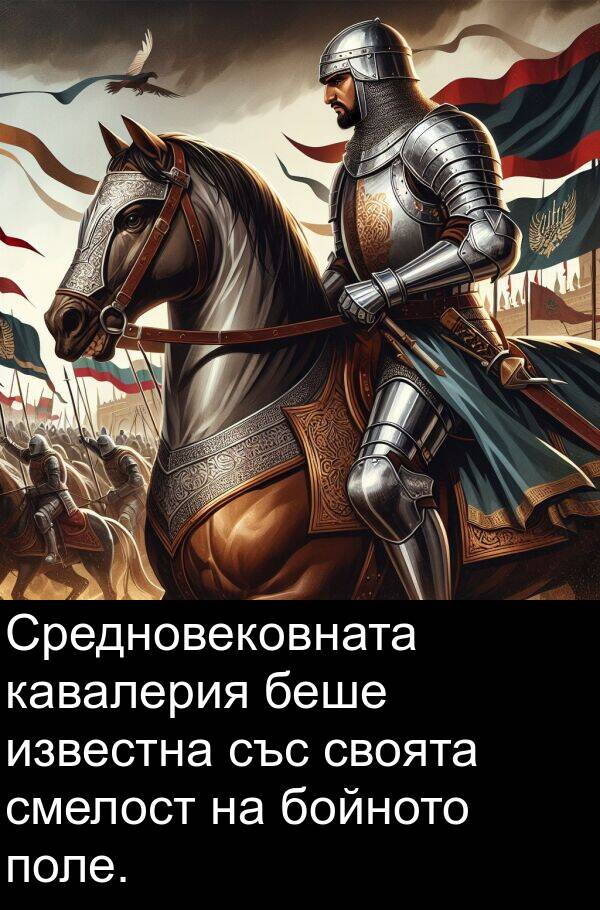 известна: Средновековната кавалерия беше известна със своята смелост на бойното поле.