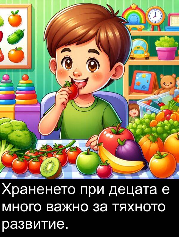 децата: Храненето при децата е много важно за тяхното развитие.