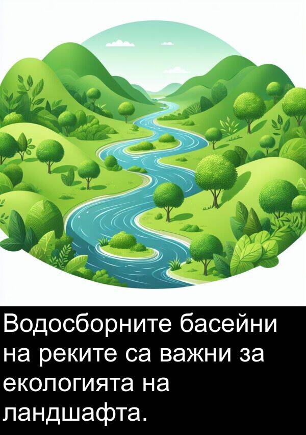 важни: Водосборните басейни на реките са важни за екологията на ландшафта.