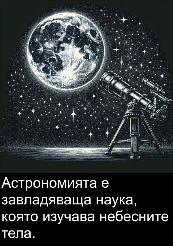 завладяваща: Астрономията е завладяваща наука, която изучава небесните тела.