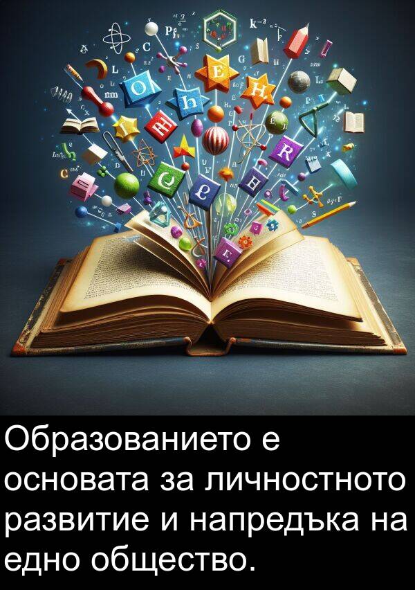 развитие: Образованието е основата за личностното развитие и напредъка на едно общество.