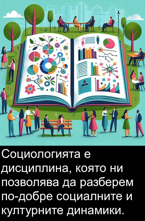 разберем: Социологията е дисциплина, която ни позволява да разберем по-добре социалните и културните динамики.