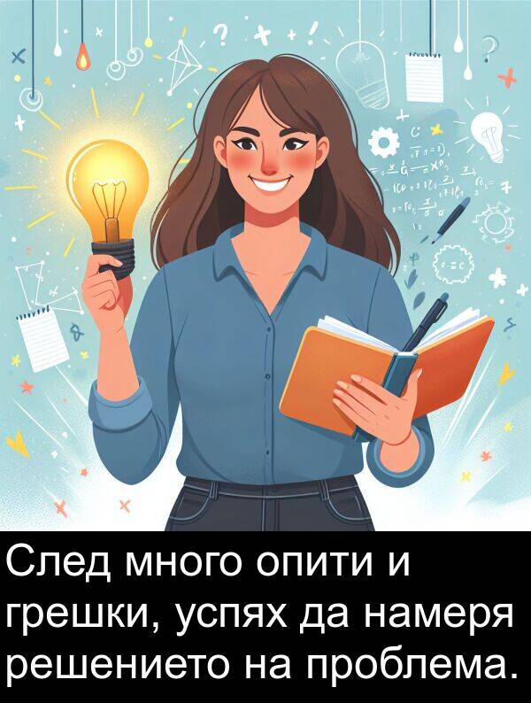 намеря: След много опити и грешки, успях да намеря решението на проблема.