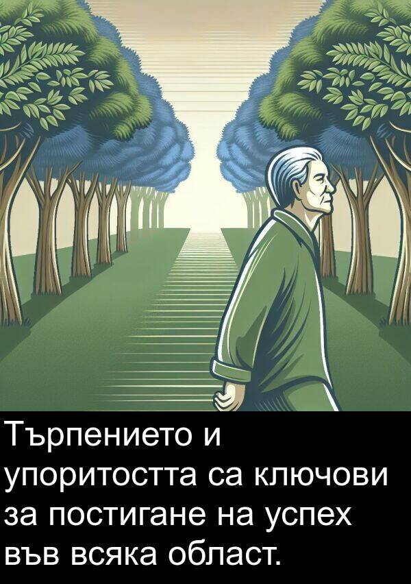 упоритостта: Търпението и упоритостта са ключови за постигане на успех във всяка област.