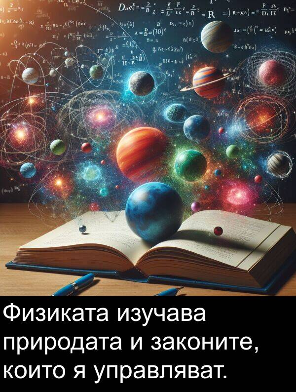 природата: Физиката изучава природата и законите, които я управляват.