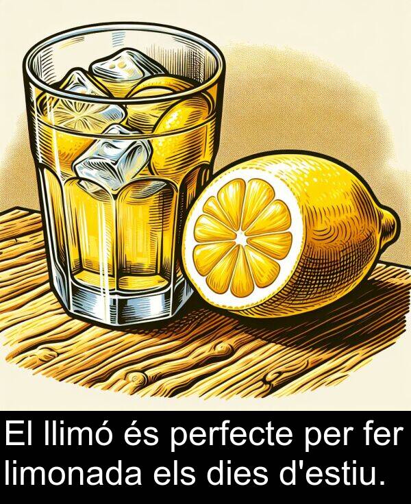 limonada: El llimó és perfecte per fer limonada els dies d'estiu.