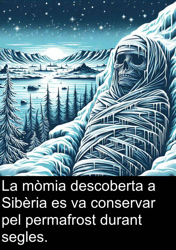 permafrost: La mòmia descoberta a Sibèria es va conservar pel permafrost durant segles.