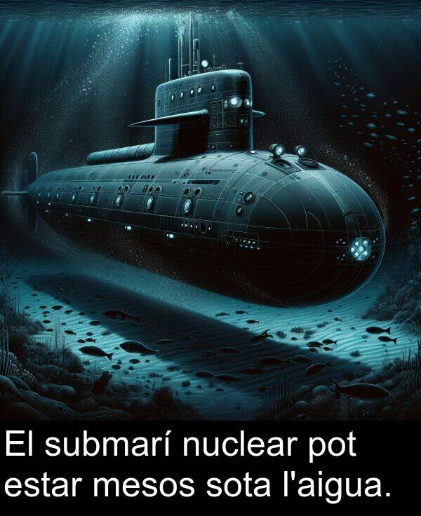 nuclear: El submarí nuclear pot estar mesos sota l'aigua.