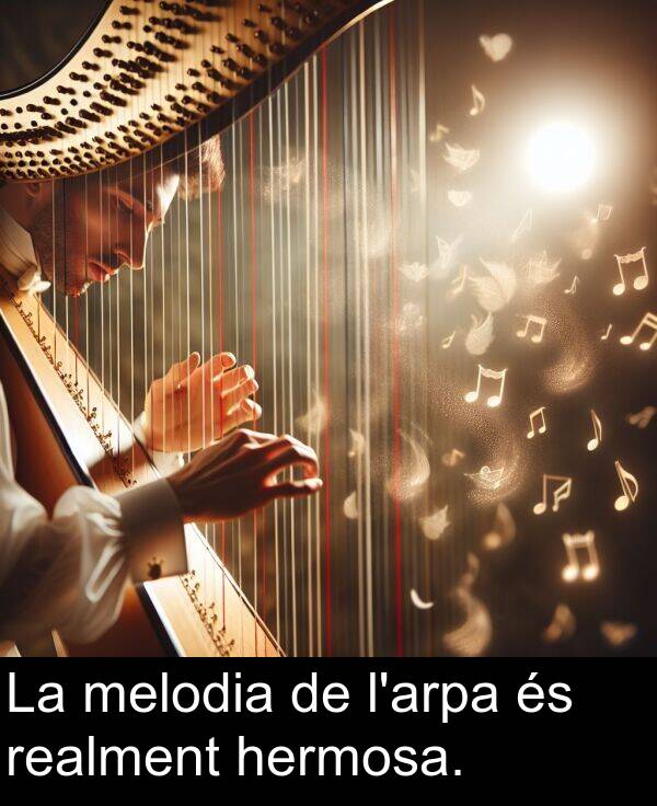 melodia: La melodia de l'arpa és realment hermosa.