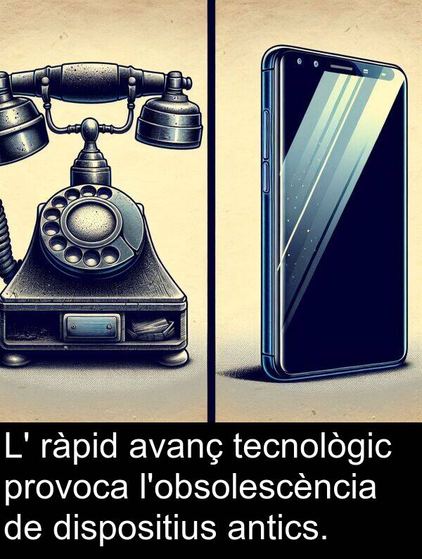 ràpid: L' ràpid avanç tecnològic provoca l'obsolescència de dispositius antics.