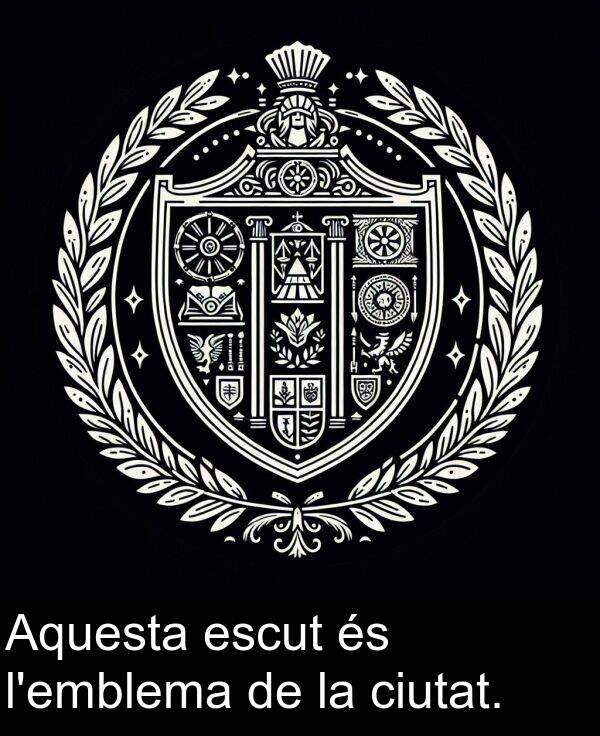 ciutat: Aquesta escut és l'emblema de la ciutat.