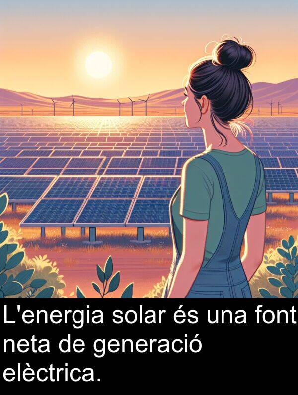 font: L'energia solar és una font neta de generació elèctrica.