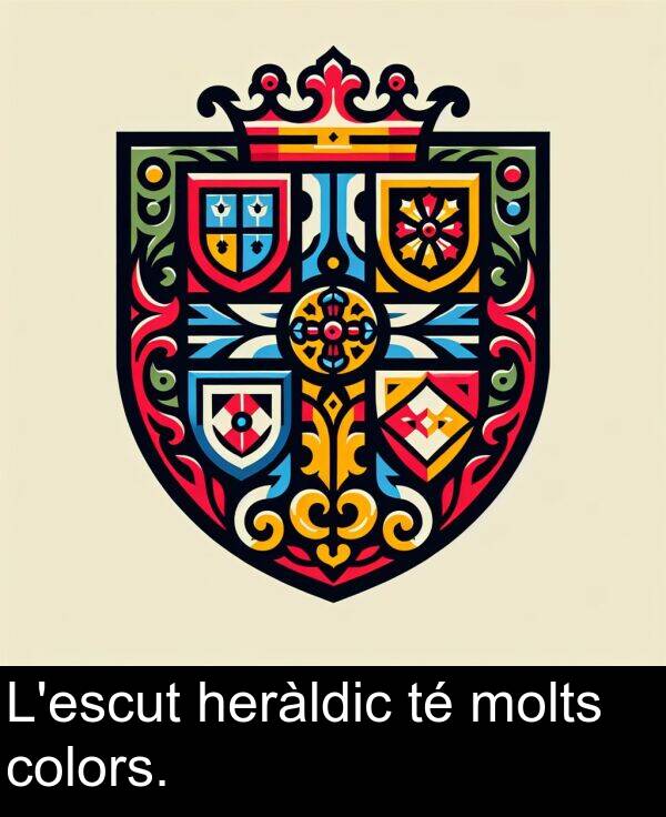 heràldic: L'escut heràldic té molts colors.