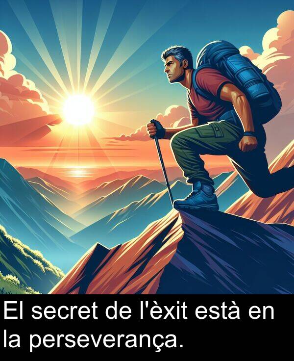 perseverança: El secret de l'èxit està en la perseverança.