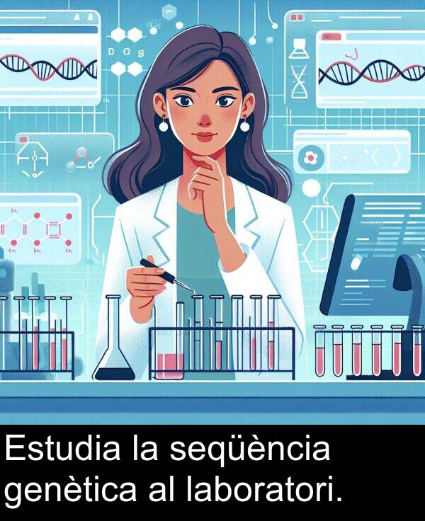 laboratori: Estudia la seqüència genètica al laboratori.