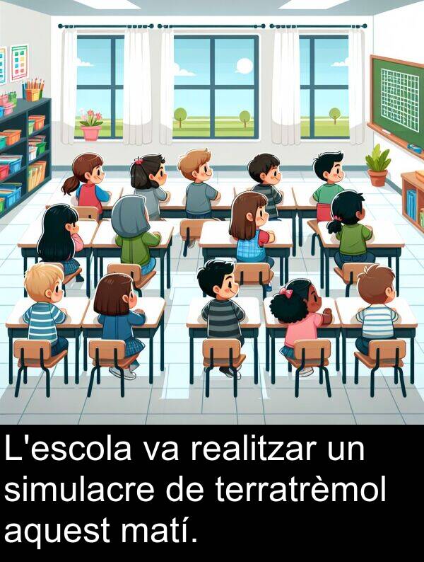 matí: L'escola va realitzar un simulacre de terratrèmol aquest matí.