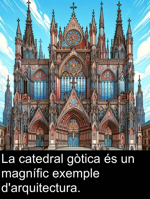 catedral: La catedral gòtica és un magnífic exemple d'arquitectura.