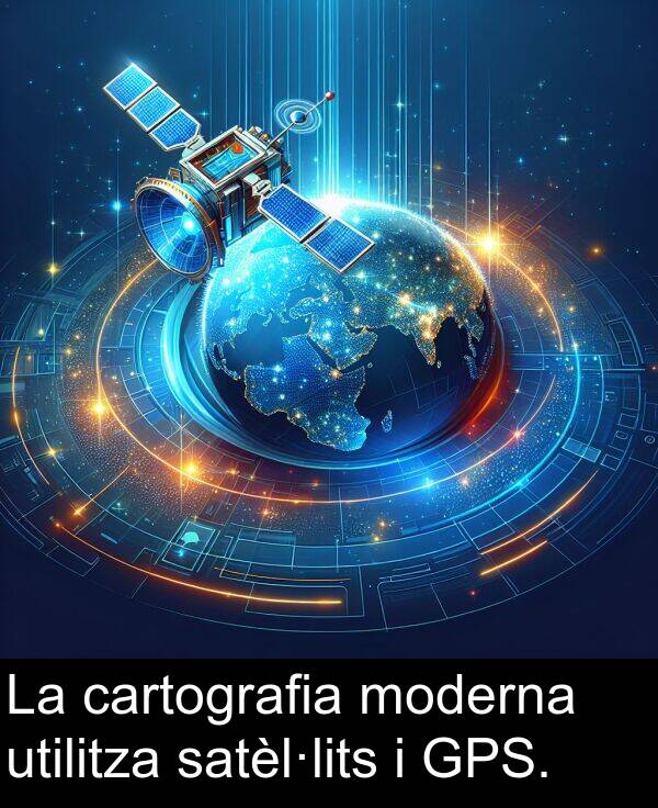 cartografia: La cartografia moderna utilitza satèl·lits i GPS.