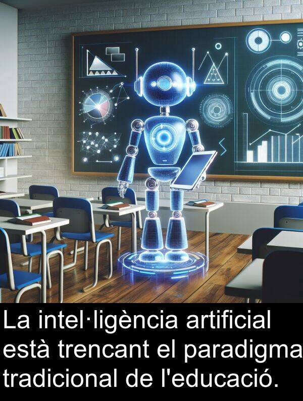 paradigma: La intel·ligència artificial està trencant el paradigma tradicional de l'educació.