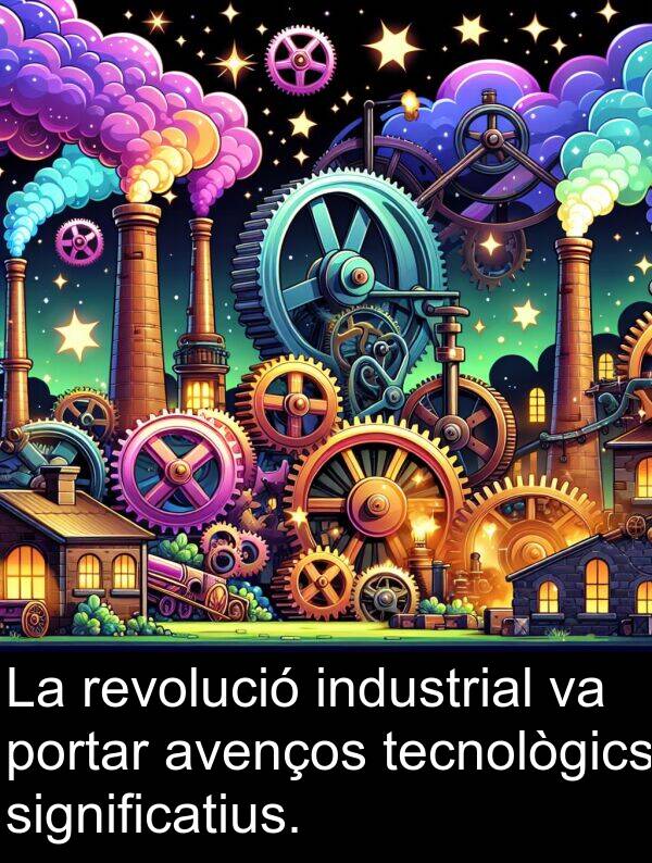 tecnològics: La revolució industrial va portar avenços tecnològics significatius.