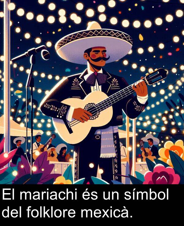 símbol: El mariachi és un símbol del folklore mexicà.