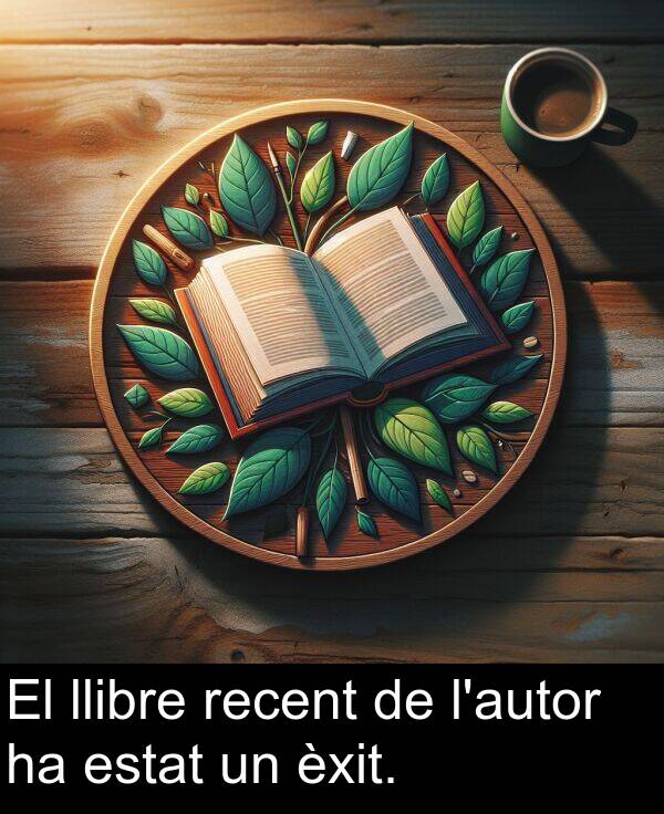 llibre: El llibre recent de l'autor ha estat un èxit.