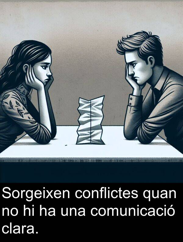 quan: Sorgeixen conflictes quan no hi ha una comunicació clara.