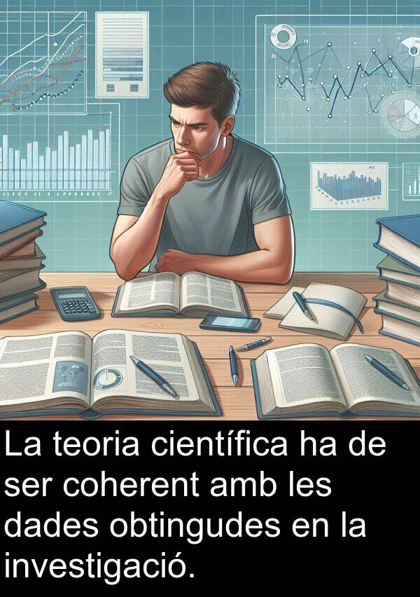 dades: La teoria científica ha de ser coherent amb les dades obtingudes en la investigació.