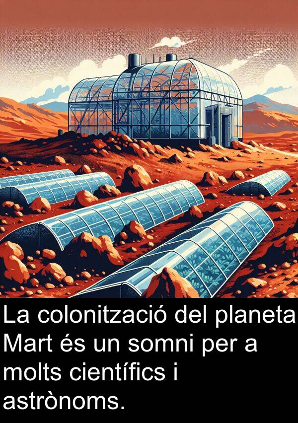 planeta: La colonització del planeta Mart és un somni per a molts científics i astrònoms.