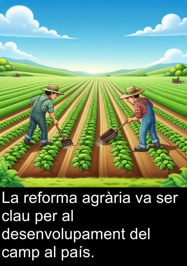 agrària: La reforma agrària va ser clau per al desenvolupament del camp al país.