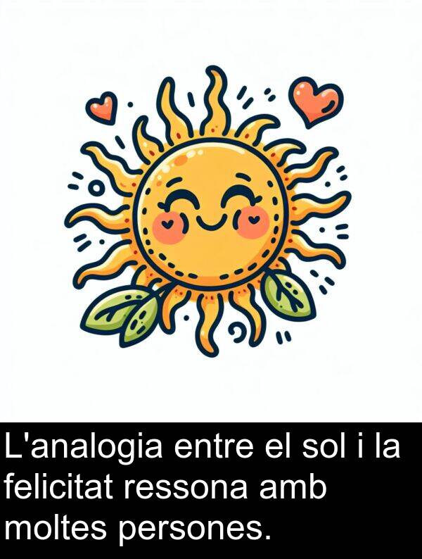 persones: L'analogia entre el sol i la felicitat ressona amb moltes persones.