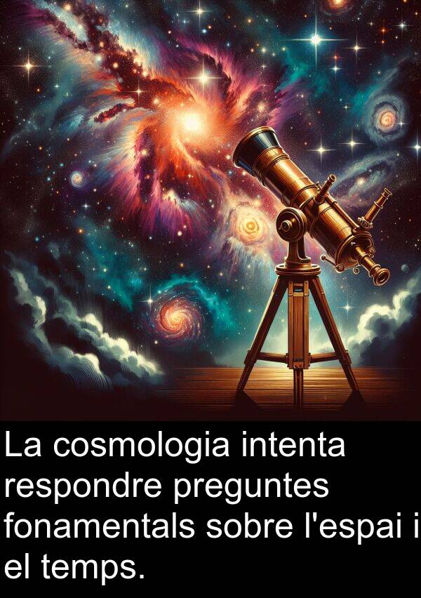 fonamentals: La cosmologia intenta respondre preguntes fonamentals sobre l'espai i el temps.