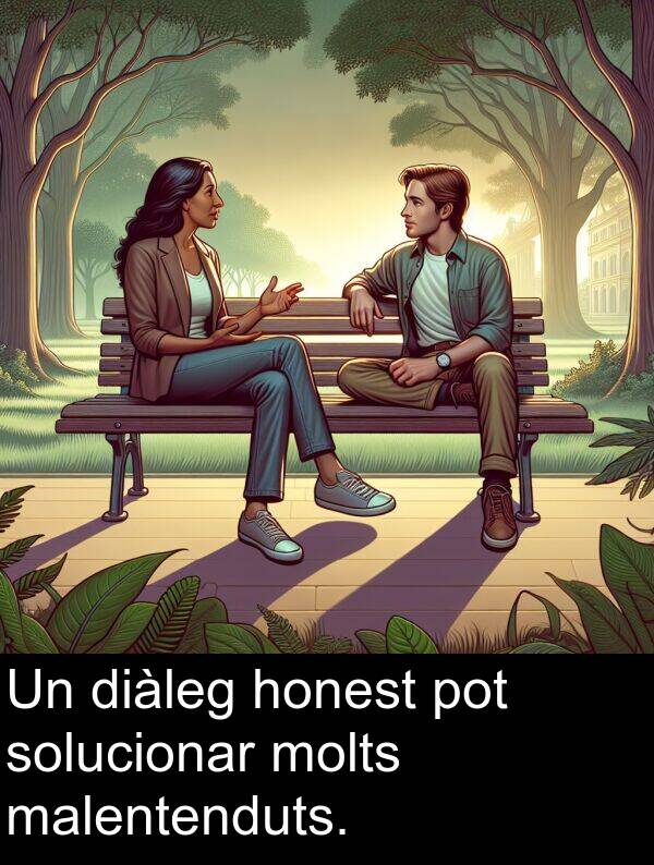 honest: Un diàleg honest pot solucionar molts malentenduts.