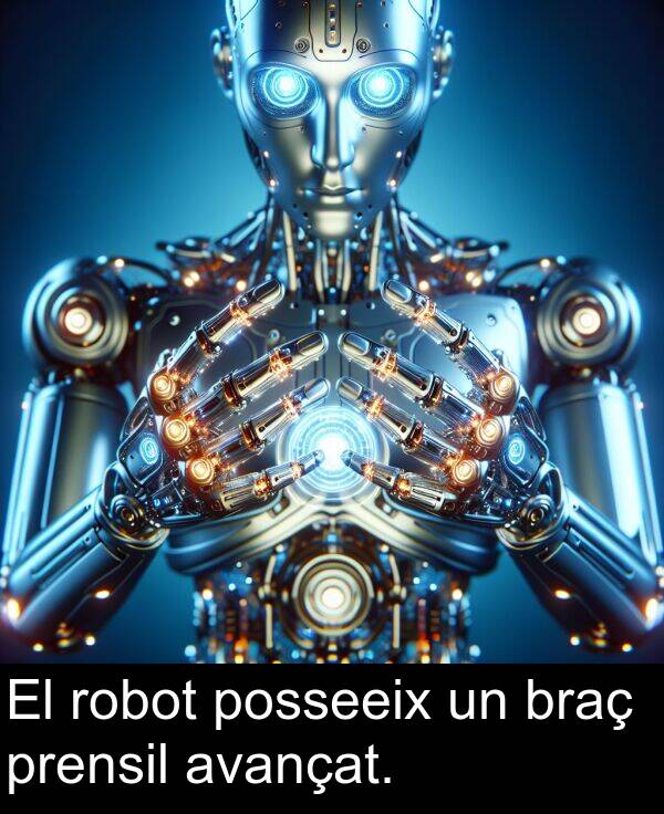 braç: El robot posseeix un braç prensil avançat.