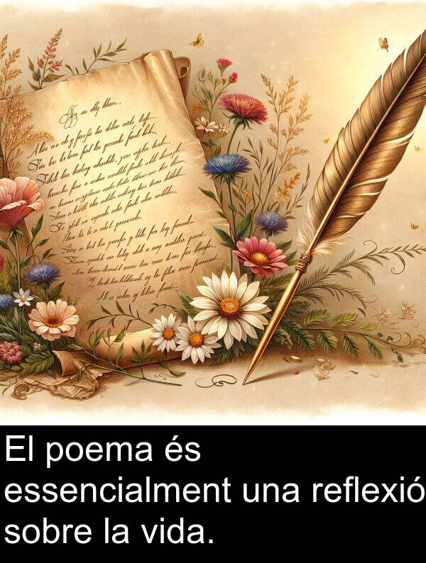 reflexió: El poema és essencialment una reflexió sobre la vida.