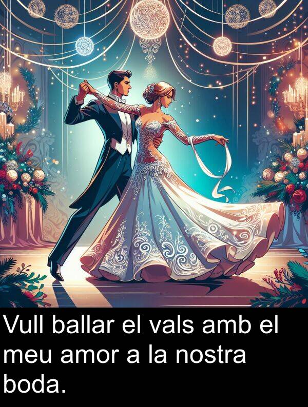 boda: Vull ballar el vals amb el meu amor a la nostra boda.