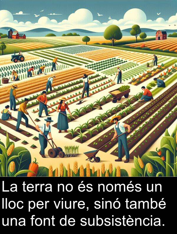 lloc: La terra no és només un lloc per viure, sinó també una font de subsistència.