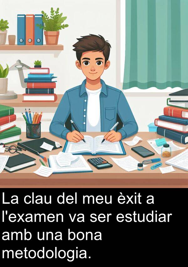 bona: La clau del meu èxit a l'examen va ser estudiar amb una bona metodologia.