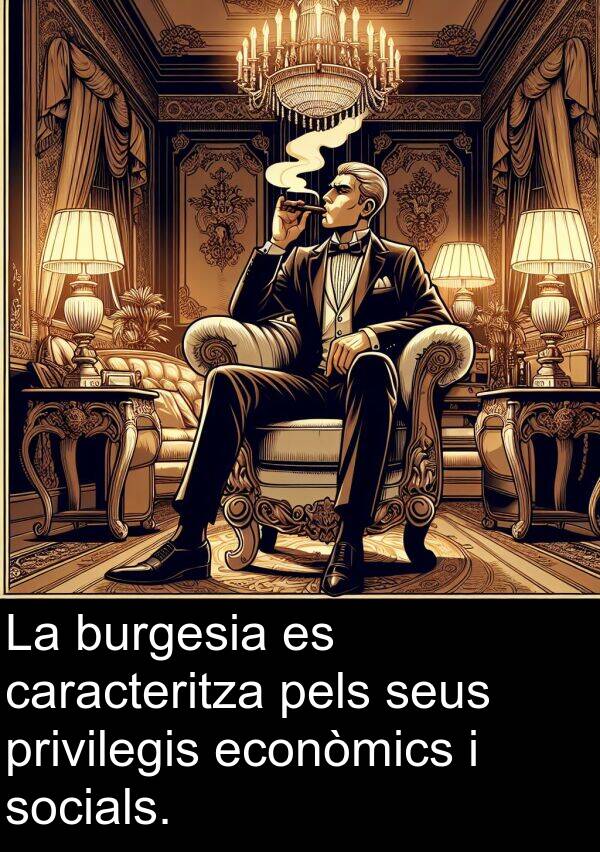 pels: La burgesia es caracteritza pels seus privilegis econòmics i socials.