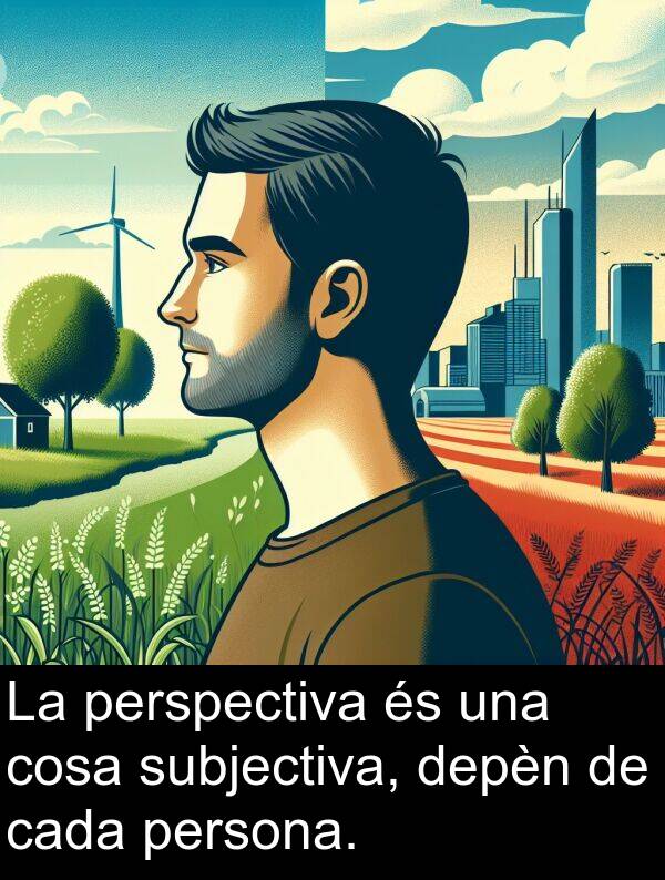 cada: La perspectiva és una cosa subjectiva, depèn de cada persona.