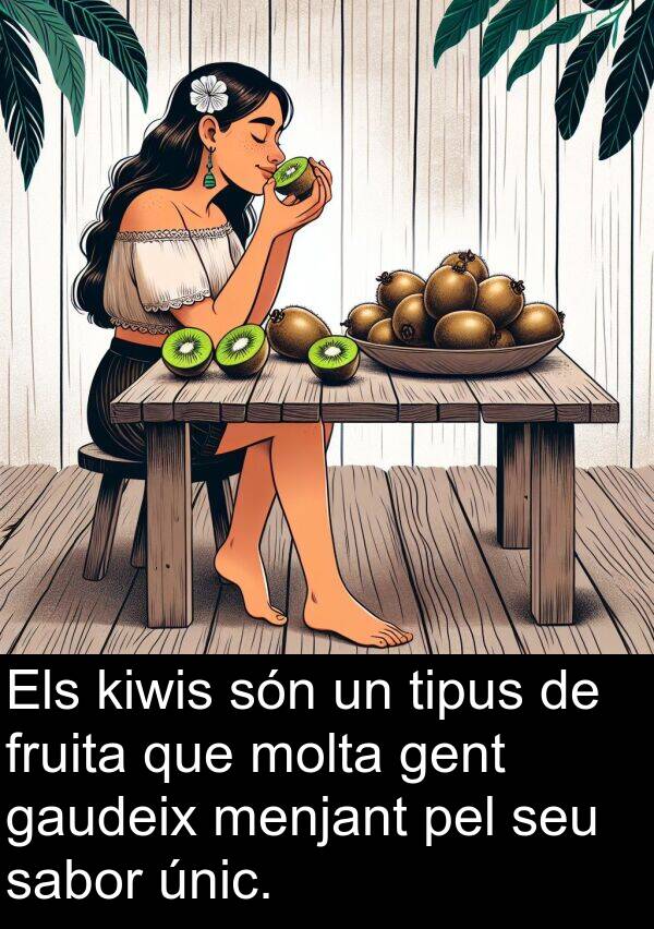 kiwis: Els kiwis són un tipus de fruita que molta gent gaudeix menjant pel seu sabor únic.