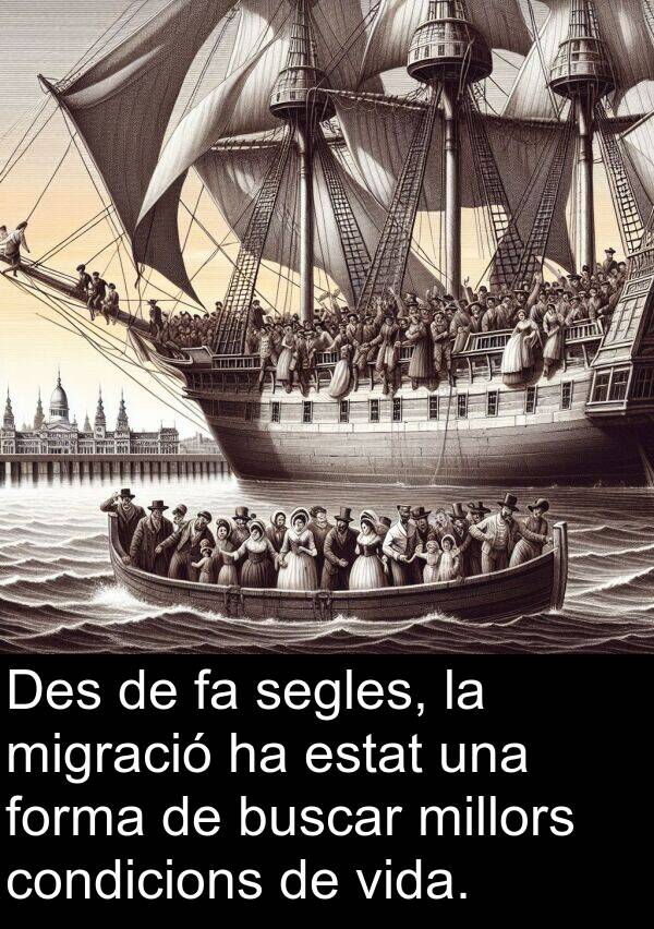 segles: Des de fa segles, la migració ha estat una forma de buscar millors condicions de vida.