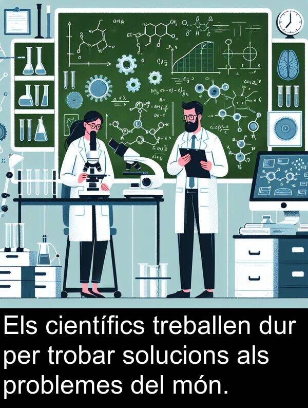 científics: Els científics treballen dur per trobar solucions als problemes del món.