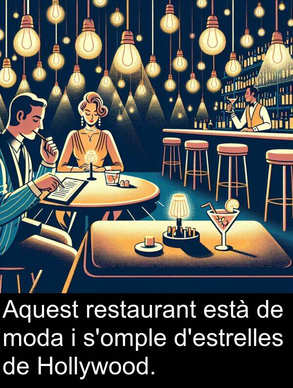 restaurant: Aquest restaurant està de moda i s'omple d'estrelles de Hollywood.