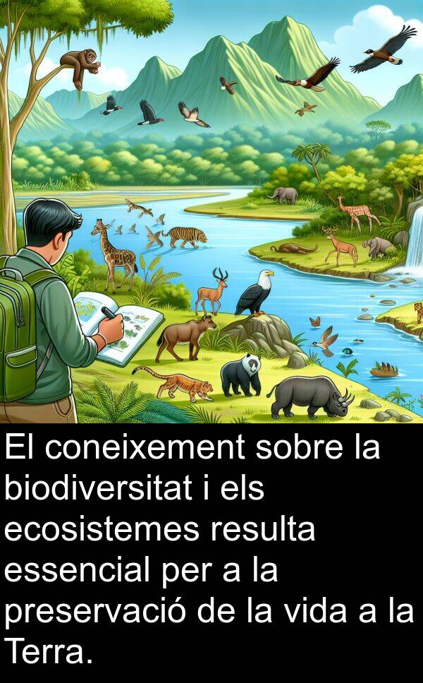 biodiversitat: El coneixement sobre la biodiversitat i els ecosistemes resulta essencial per a la preservació de la vida a la Terra.