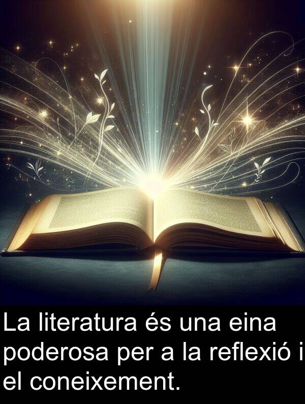 literatura: La literatura és una eina poderosa per a la reflexió i el coneixement.