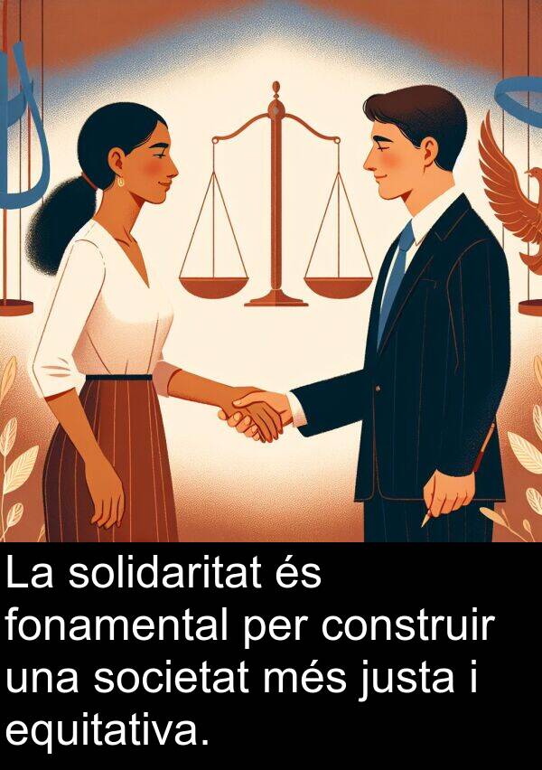 justa: La solidaritat és fonamental per construir una societat més justa i equitativa.