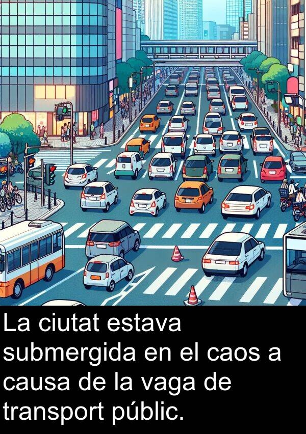 causa: La ciutat estava submergida en el caos a causa de la vaga de transport públic.