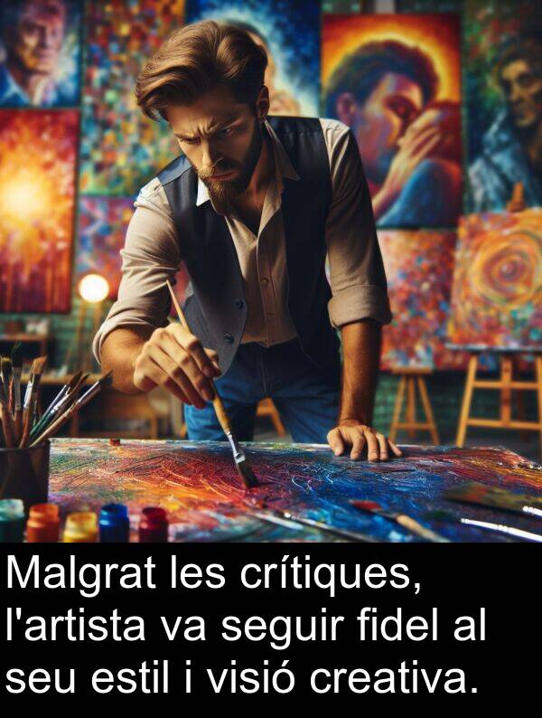 seguir: Malgrat les crítiques, l'artista va seguir fidel al seu estil i visió creativa.